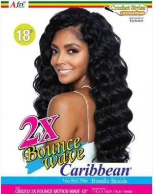 AFRI - CBB202 - 2X BOUNCE MOTION WAVE 18" CROCHET BRAIDING HAIR