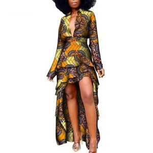 African Ethnic Batik Printed Dress for a Stylish Statement