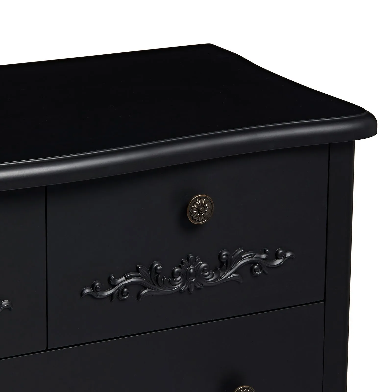 Antoinette Black 5 Drawer Chest