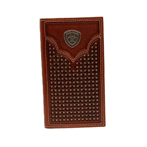 Ariat® Men's Basket Weave Shield Concho Rodeo Wallet A3540502