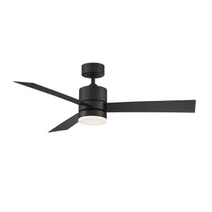 Axis 52 Inch Matte Black 3000K LED Outdoor Smart Ceiling Fan