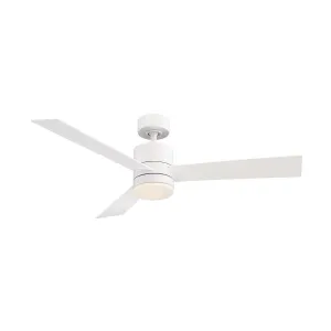 Axis 52 Inch Matte White 3000K LED Outdoor Smart Ceiling Fan