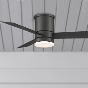 Axis Flush 44 Inch Matte Black 3500K LED Outdoor Smart Ceiling Fan