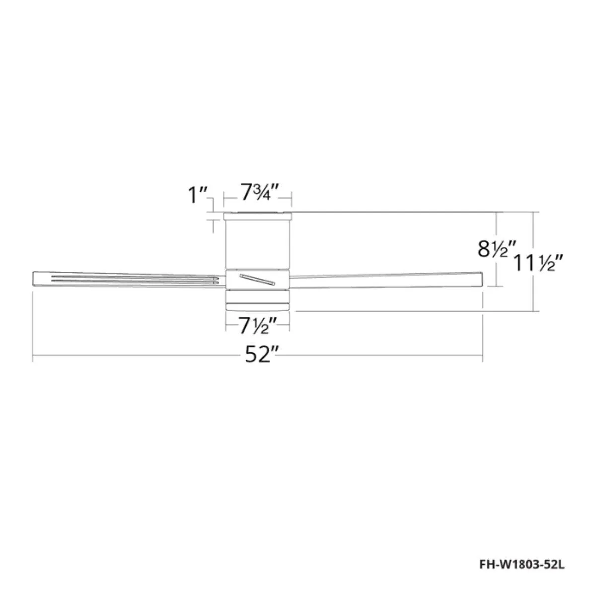 Axis Flush 52 Inch Matte White 3500K LED Outdoor Smart Ceiling Fan