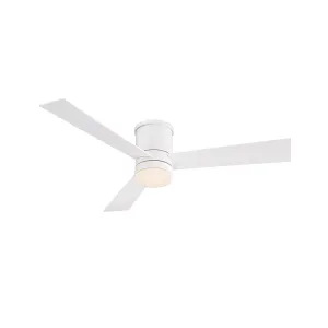 Axis Flush 52 Inch Matte White 3500K LED Outdoor Smart Ceiling Fan