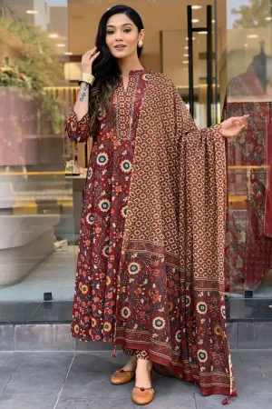 BEAUTIFUL COFFEE COLOUR SUIT SET WITH DUPATTA