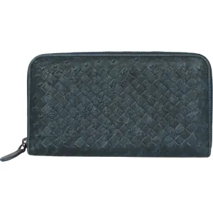 Bottega Veneta Intrecciato Ostrich Zip Around Wallet