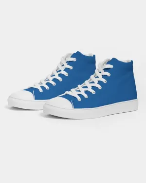 Bright Blue Men's High-top Canvas Sneakers | Men's | Bright Pure Blue | C100M75Y0K0