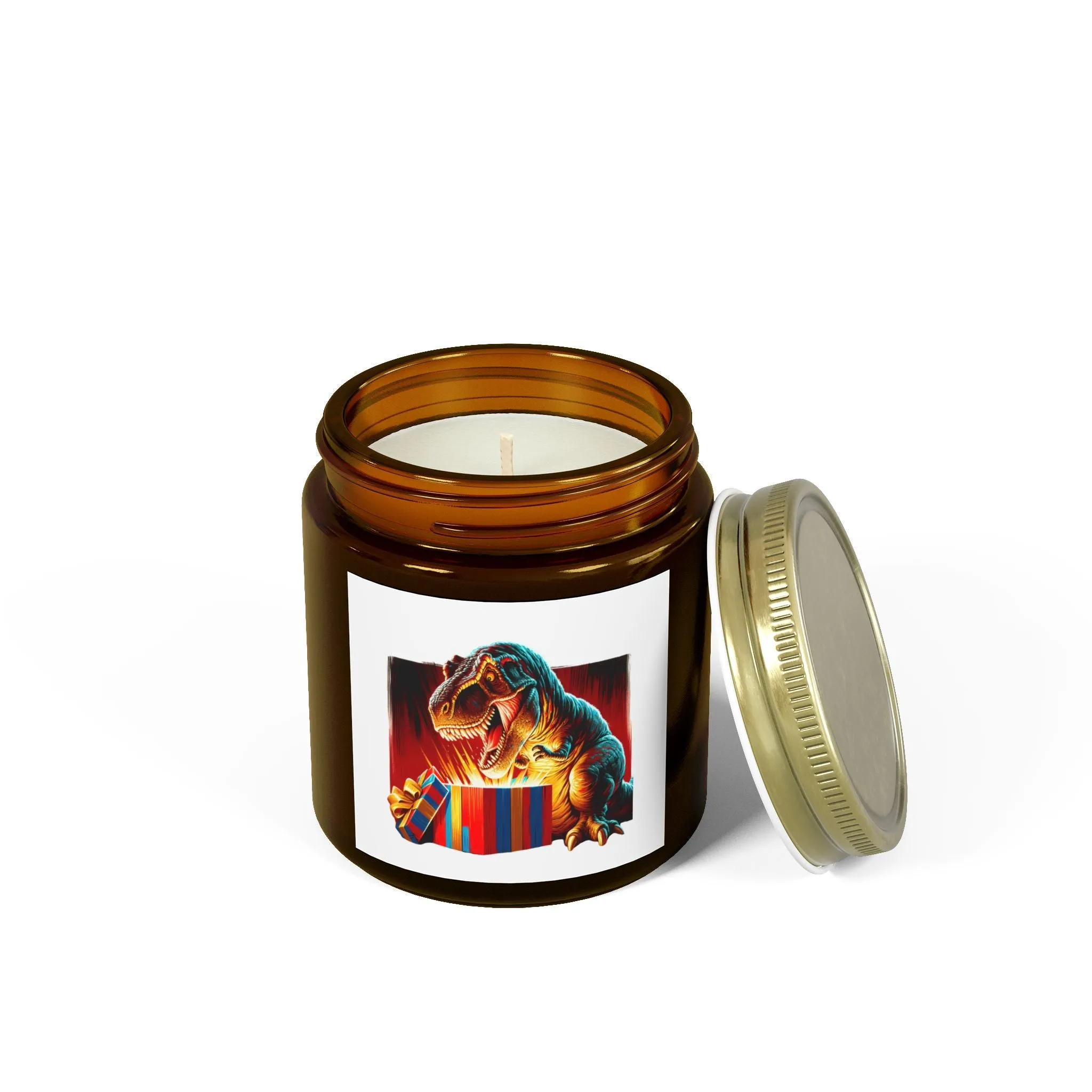 Candle: Little Arms  - Dinosaur -Themed Scented Candles - Coconut Apricot Wax (4oz & 9oz)