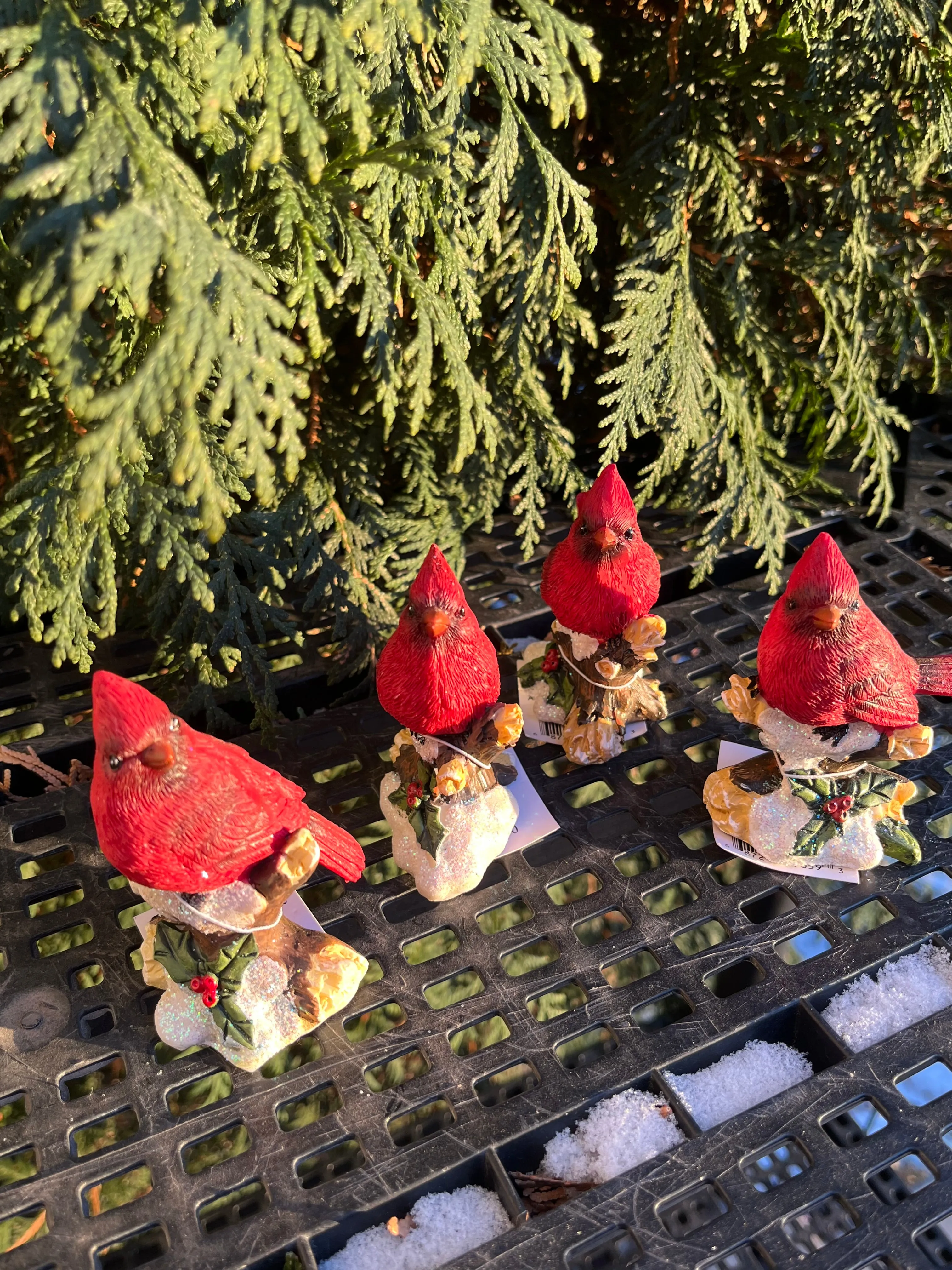 Cardinal on Branch Figurine