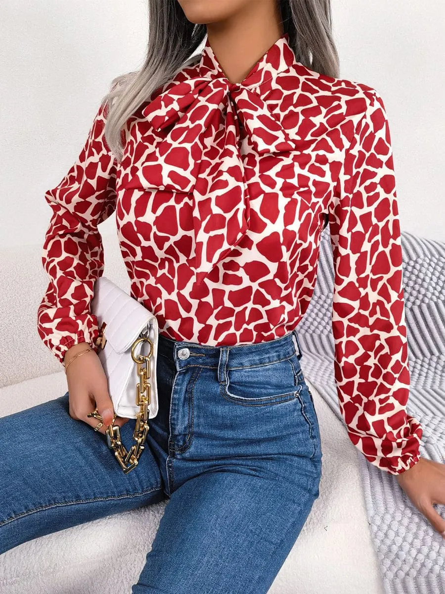 Casual Multicolor Long Sleeve Blouse