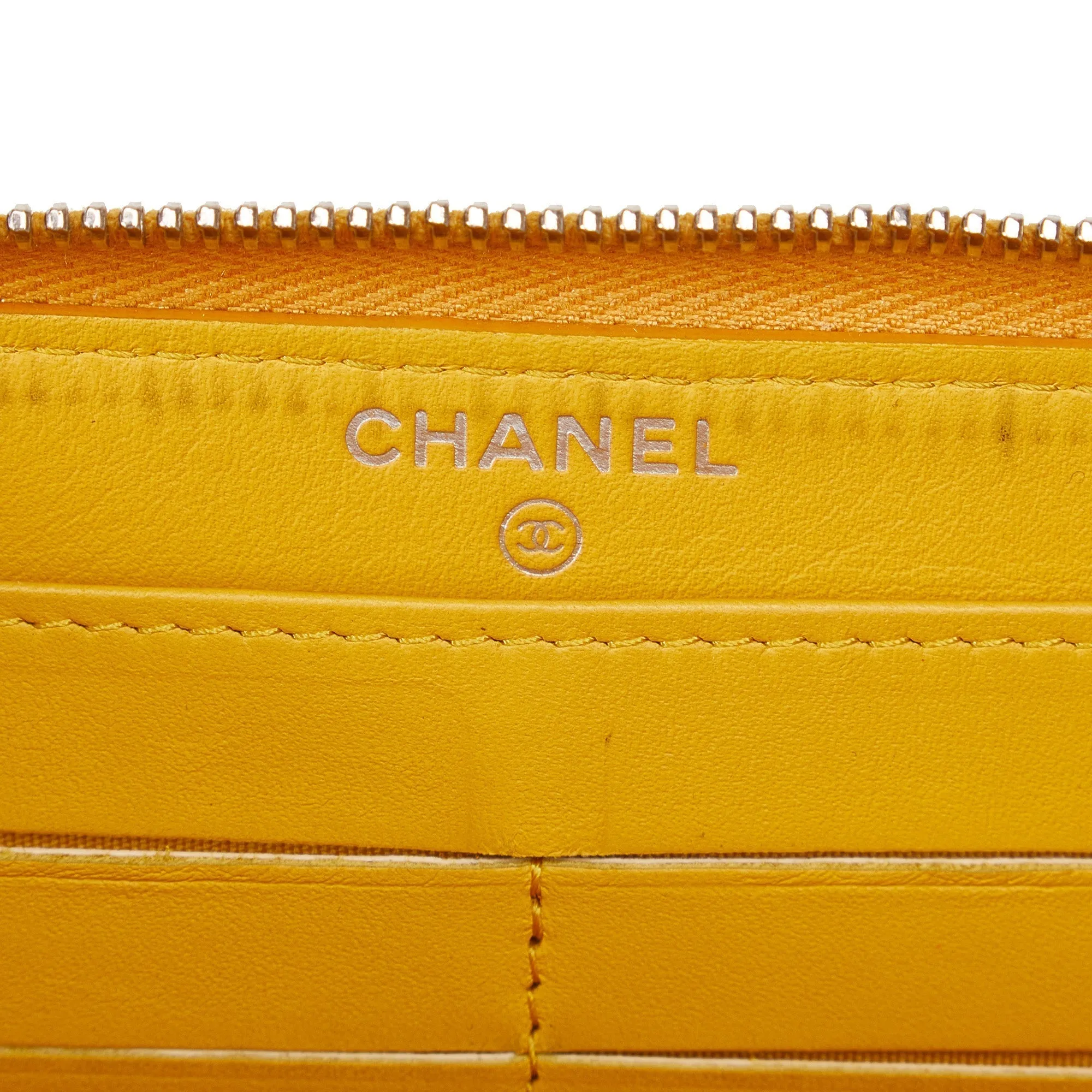 CHANEL Camellia Zip Around Wallet Long Wallets