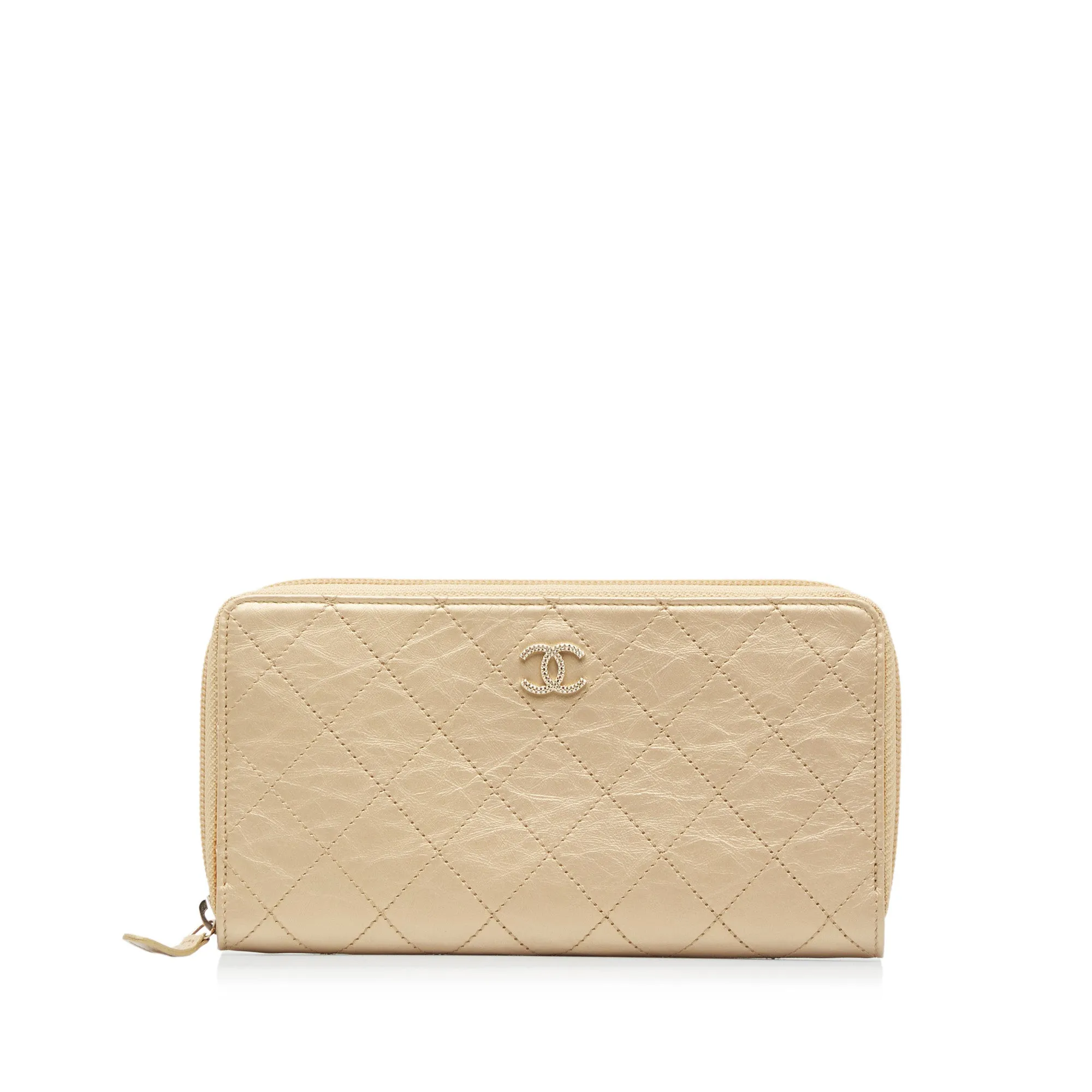 CHANEL CC Zip Around Wallet Long Wallets