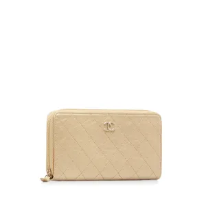 CHANEL CC Zip Around Wallet Long Wallets