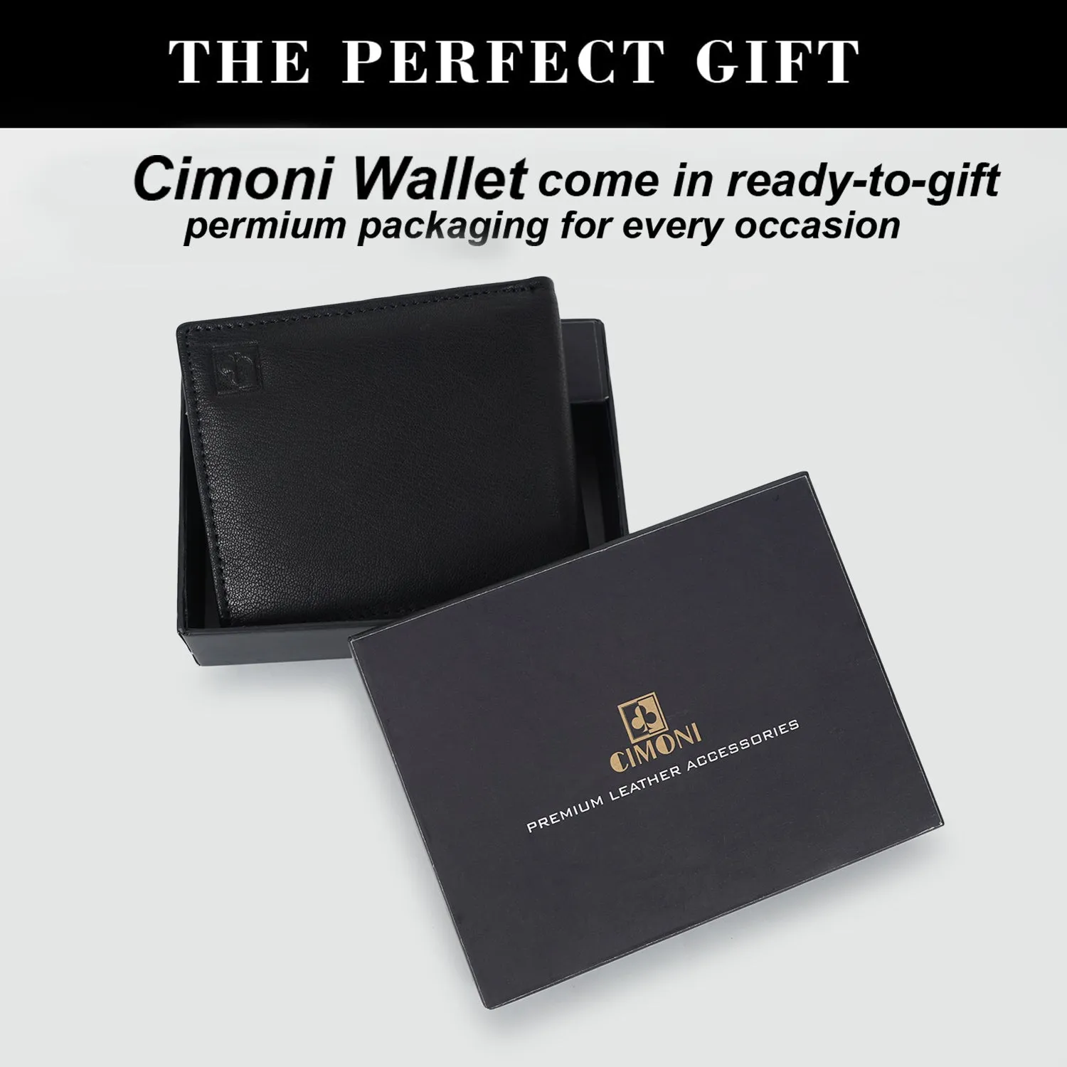 CIMONI Genuine Leather Stylish Classy Casual Formal Ultra Slim Multiple Credit Cards Slot Wallet for Men