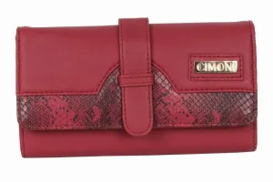 CIMONI Python Print Vegan Leather Women's Wallet | Clutch Purse