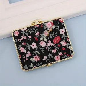 Compact Vintage Floral Travel Mirror  Stylish Onthego Gift