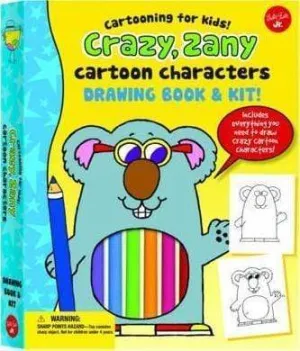 Crazy, Zany Cartoon Characters Drawing Book And Kit