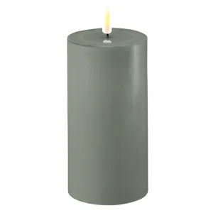 Deluxe LED 15cm Salvie Green Candle