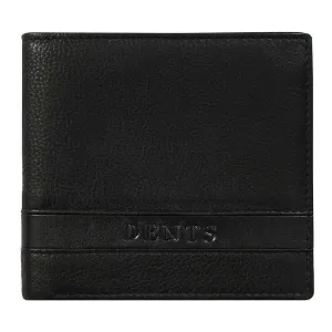 Dents Clyde Leather RFID Blocking Coin Bifold Wallet - Black