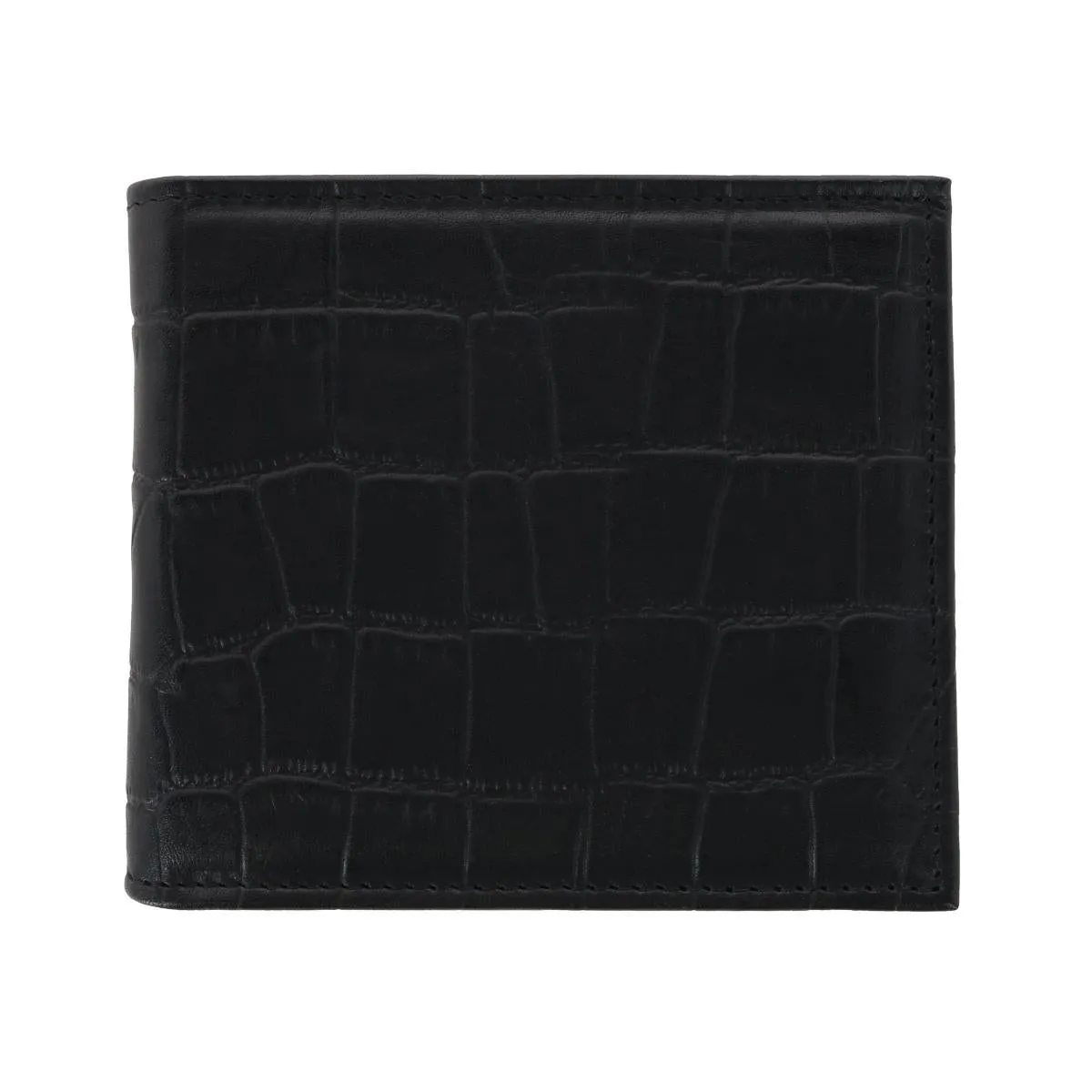 Esteban Croco Embossed Leather 8 Slot Bi-Fold Wallet