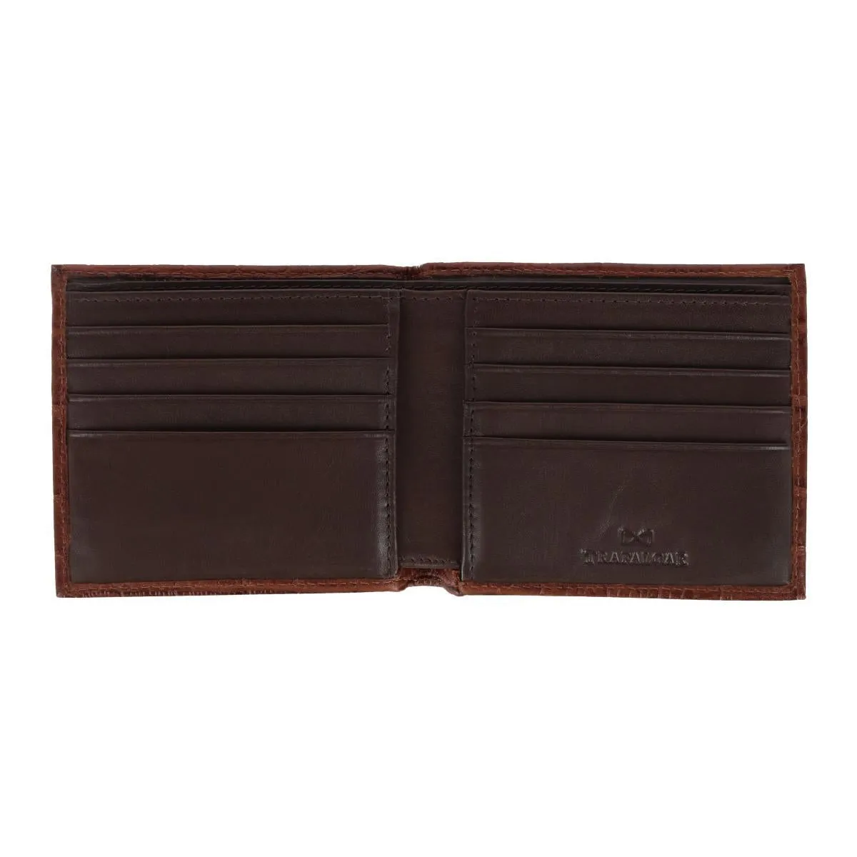 Esteban Croco Embossed Leather 8 Slot Bi-Fold Wallet