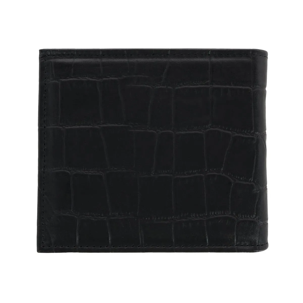 Esteban Croco Embossed Leather 8 Slot Bi-Fold Wallet