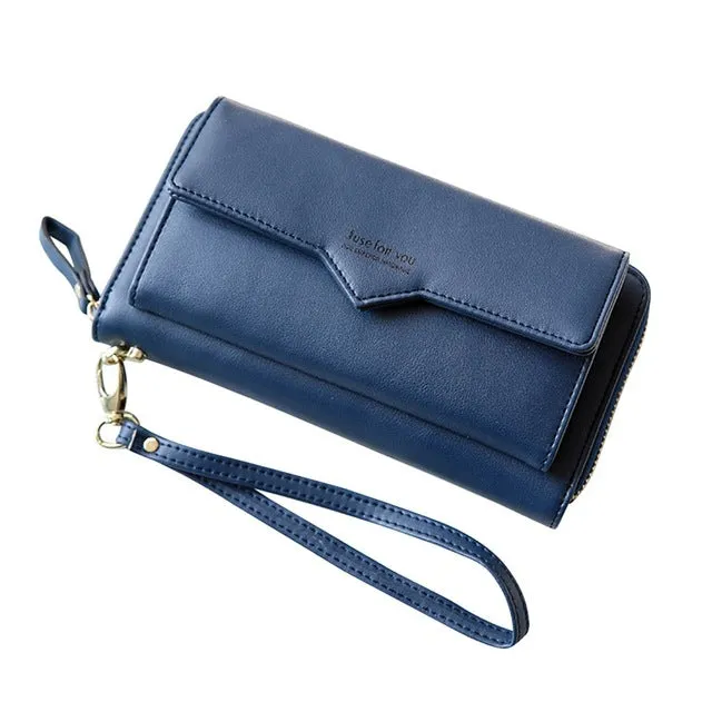 Fashion Women Leather Long Purse Wallet