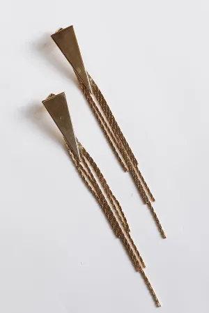 FINAL SALE - Sawyer Gold Fringe Earrings