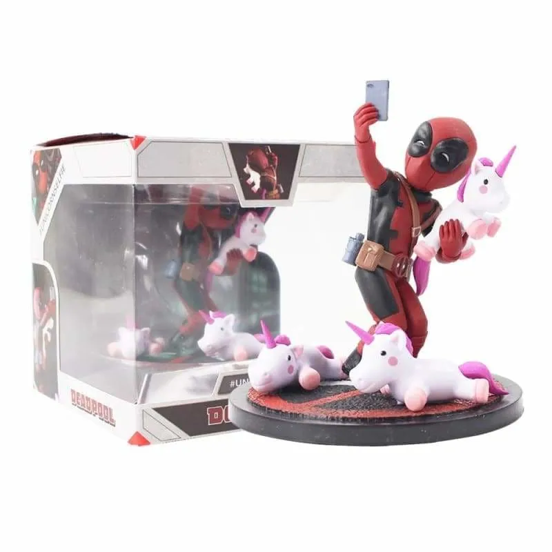 Funny Deadpool Unicorn Selfie Figure