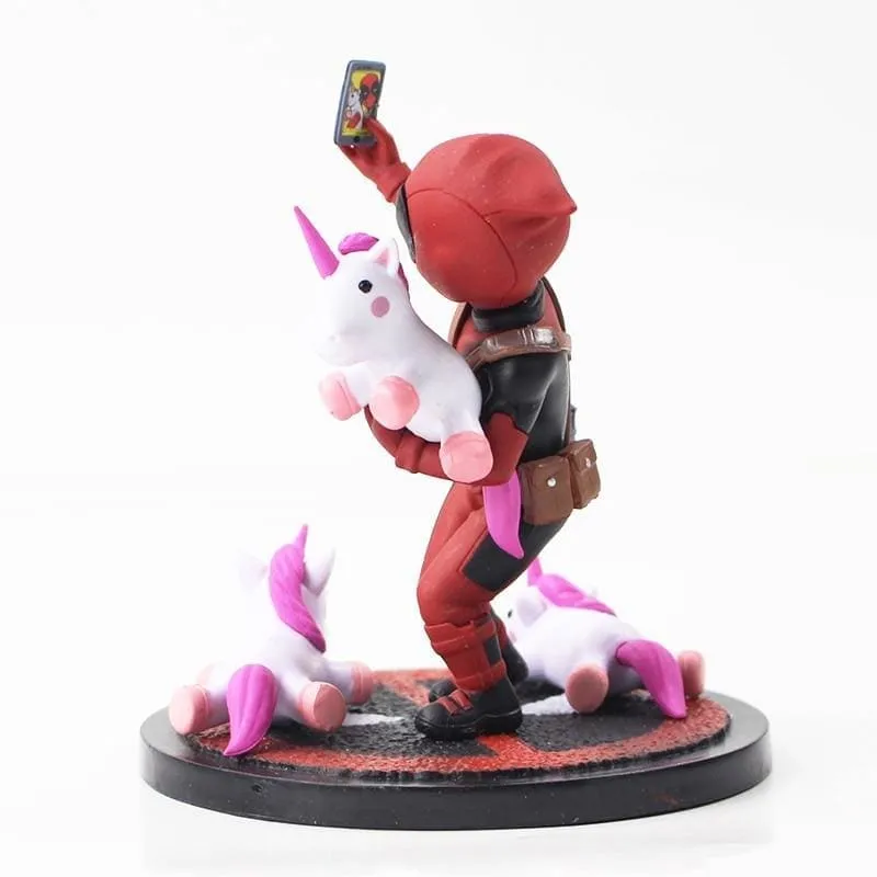 Funny Deadpool Unicorn Selfie Figure