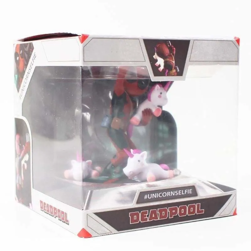 Funny Deadpool Unicorn Selfie Figure