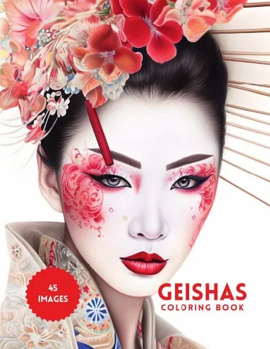 Geishas Coloring Book