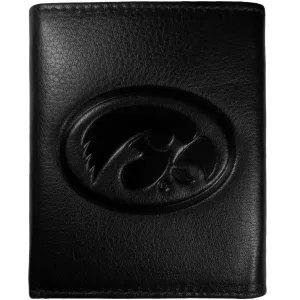 Iowa Hawkeyes Embossed Leather Tri-fold Wallet