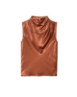 Kaleen Satin Crepe Tank Top