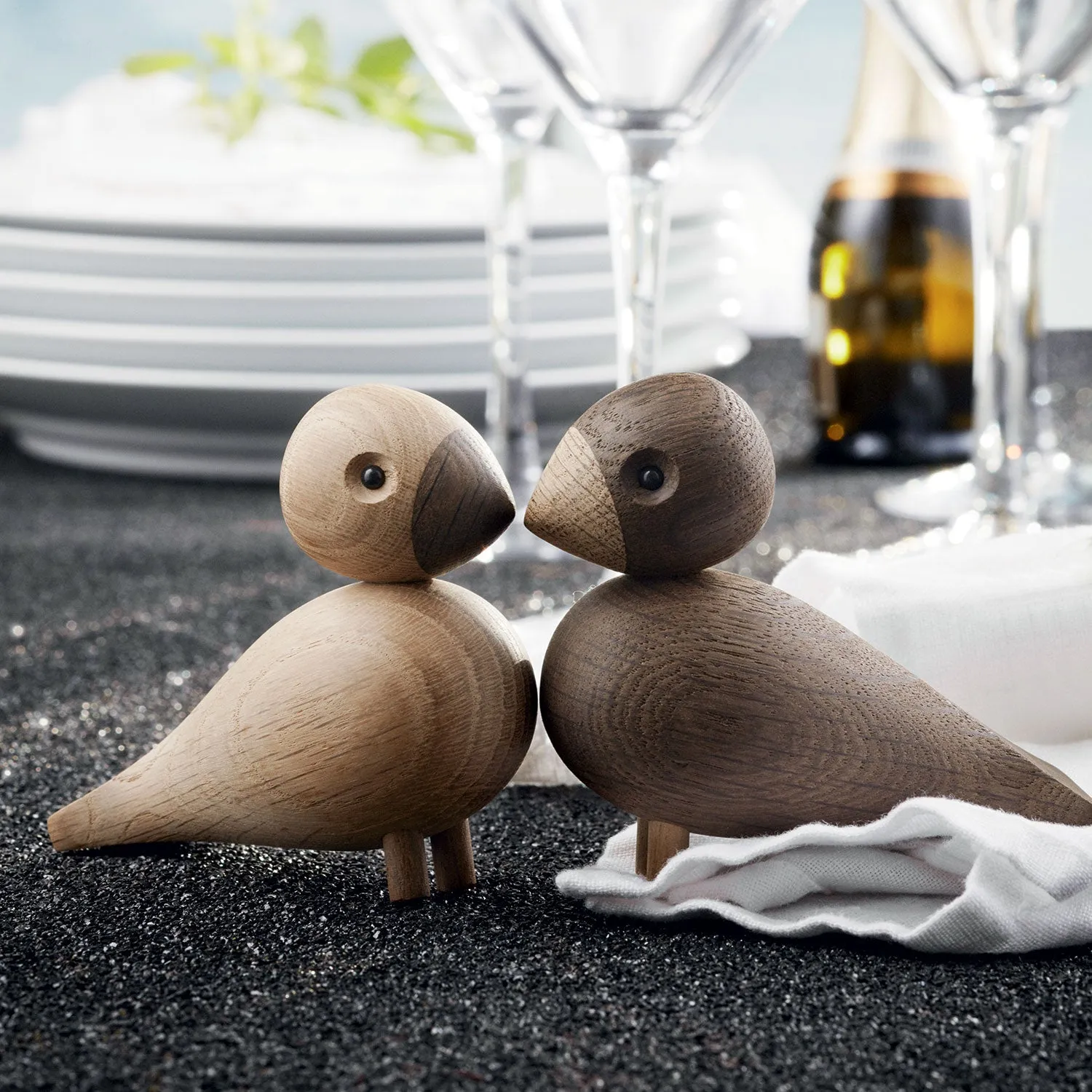 kay bojesen | lovebirds pair | oak