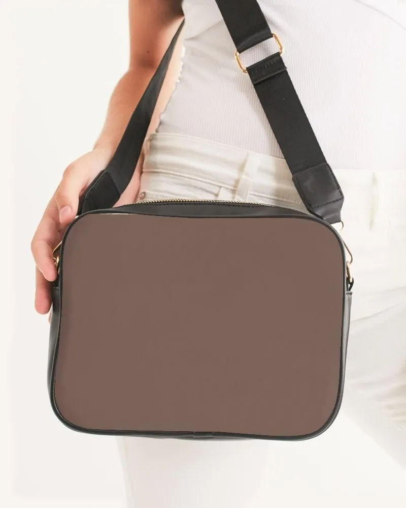 Medium Dark Red Brown Crossbody Bag | Medium Dark Pale Pastel Red Brown | C0M30Y30K60