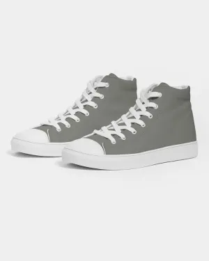 Medium Dark Yellow Gray Men's High-top Canvas Sneakers | Men's | Medium Dark Pale Yellow Gray | C0M0Y10K60