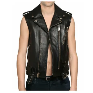 Men Club Lambskin Leather Vest