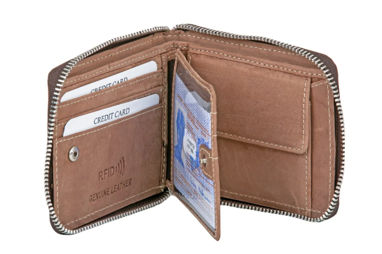 MENS LEATHER WALLET (RFID) 991739 (CAMEL)