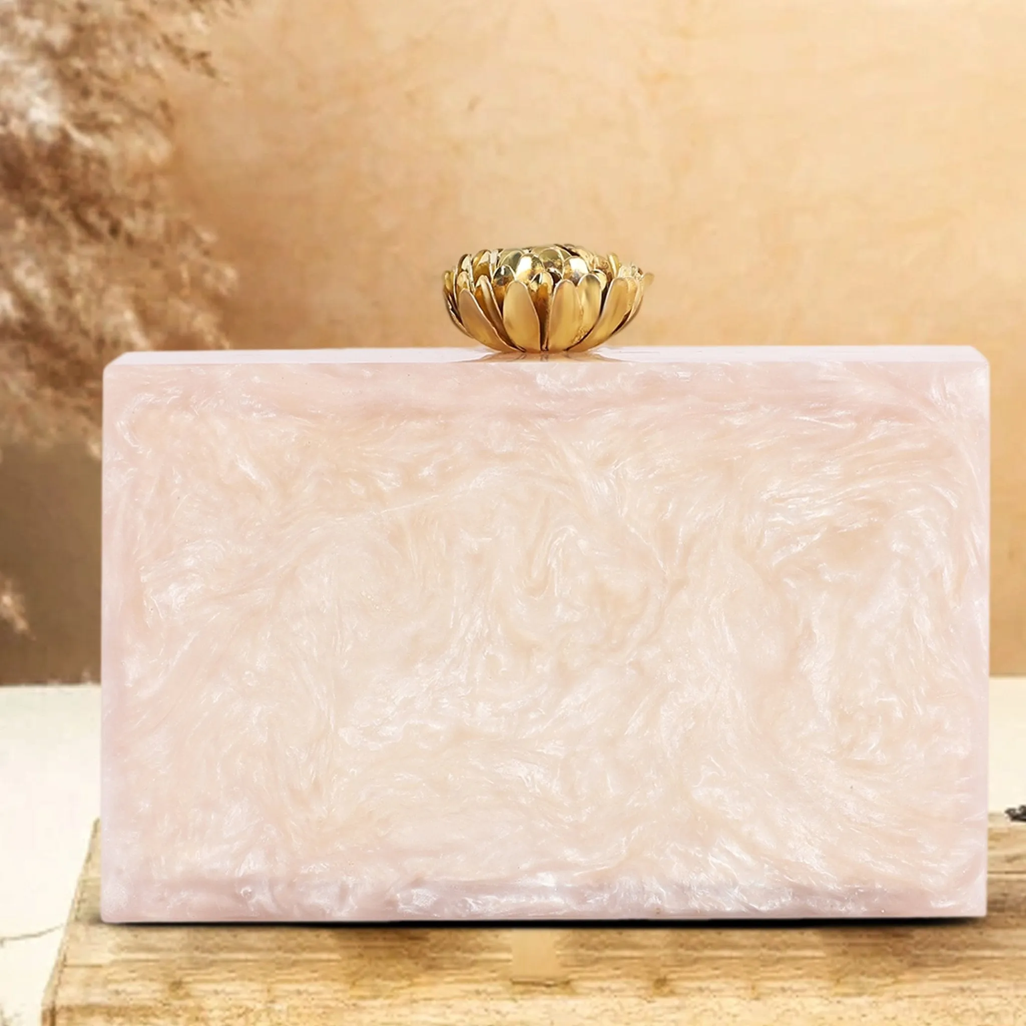 Moon Stone Resin Clutch