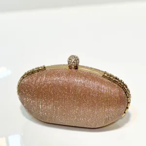 Oval Shimmer Clutch