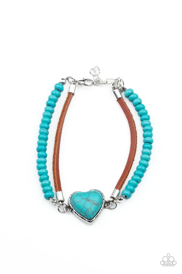 Paparazzi Bracelet ~ Charmingly Country - Blue