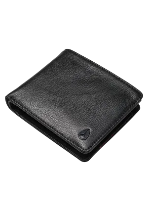 Pass Leather Coin Wallet - Black