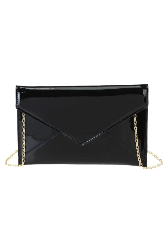 Patent Envelope Clutch