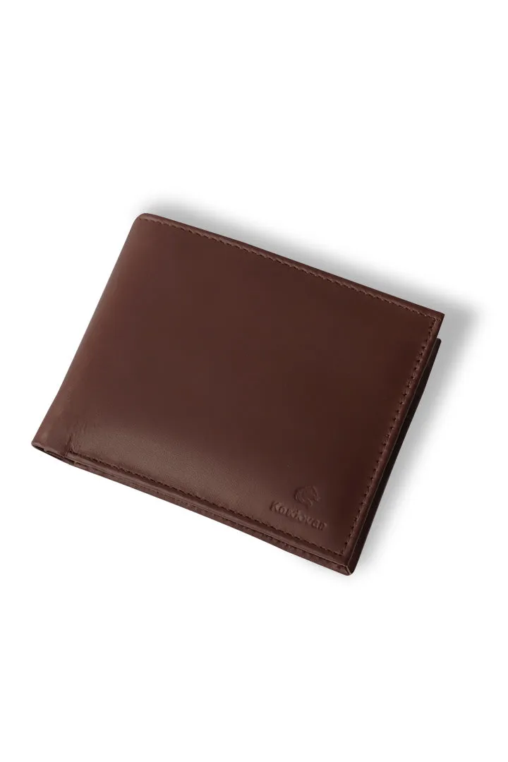 Plain Bifold Nappa Leather Wallet