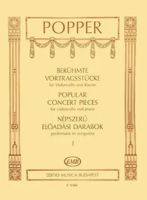 Popper, Popular Concert Pieces Volume 1 for Cello and Piano (EMB)