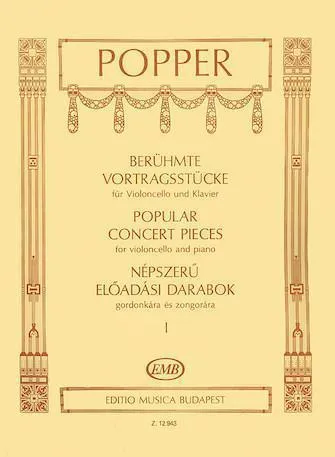 Popper, Popular Concert Pieces Volume 1 for Cello and Piano (EMB)