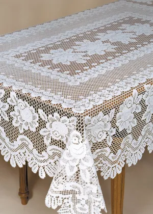 Rose Lace Tablecloth 52" x 72"