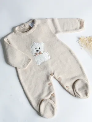 Teddy Bear Scotty Dog Knitted Onesie